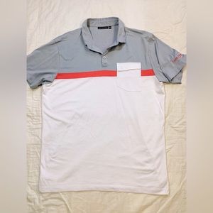 Mens Devereux Pima Cotton Stretch Golf Polo Shirt Large‎